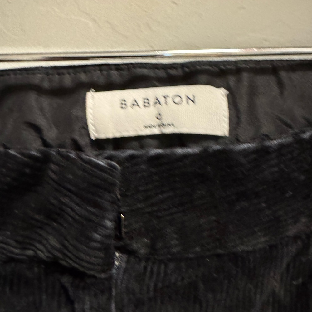 Aritzia Babaton Black Corduroy Pants